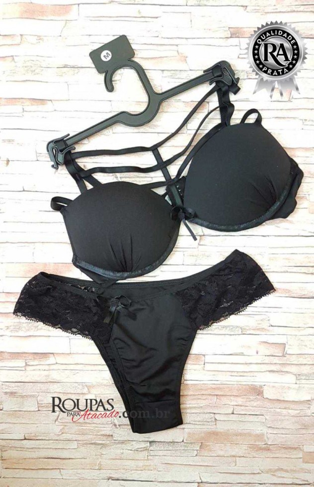 Conjunto Lingerie Em Renda Bralette