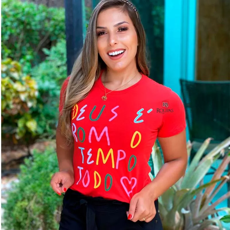 Blusas com frases hot sale evangelicas no atacado