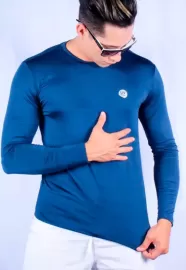 Camiseta Manga Longa Masculina Com Proteo UV