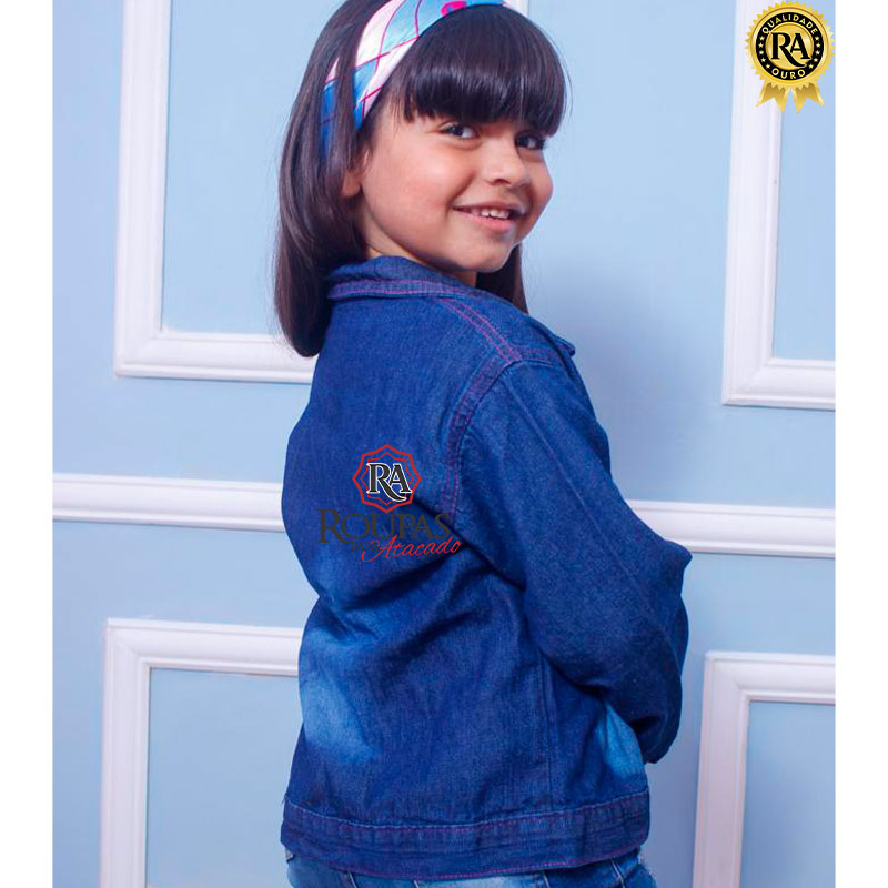 Jaqueta jeans feminina store infantil