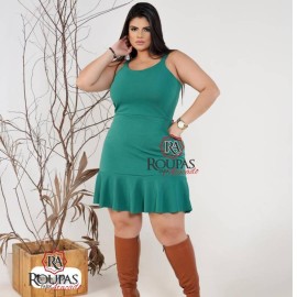 Vestidos Feminino Crepe Plus Size