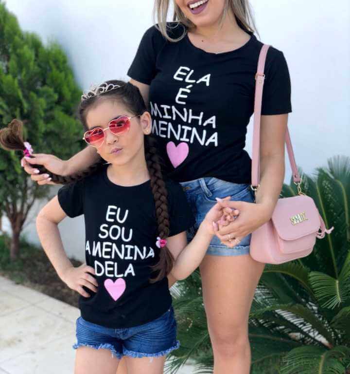 Blusas tal mãe tal filha cheap mercado livre