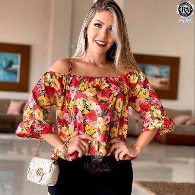 Camisa de best sale viscose feminina