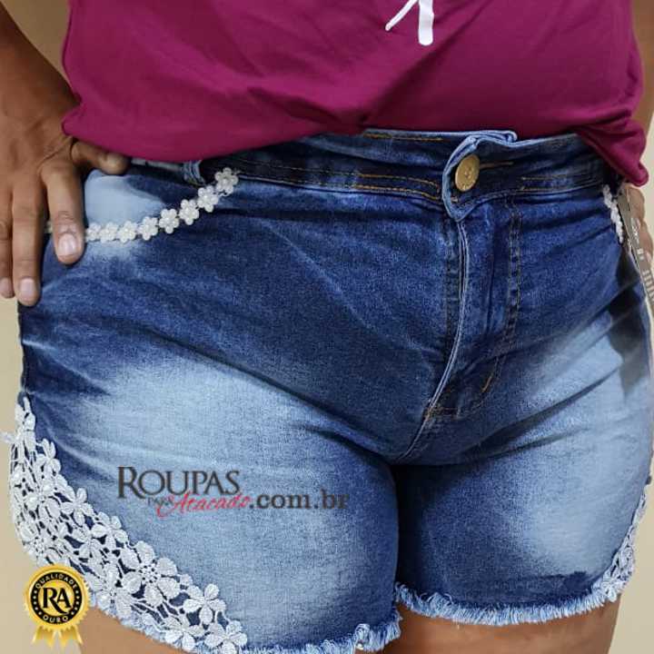 Short Jeans Plus Size Curto - Solyx Moda - Loja da Fábrica
