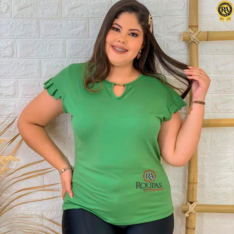 Blusa de malha sale feminina plus size